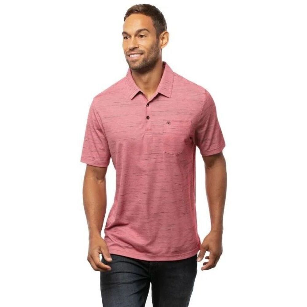 Travis Mathew Tender Hooligan‎ Red Heather Golf Polo Shirt Large
